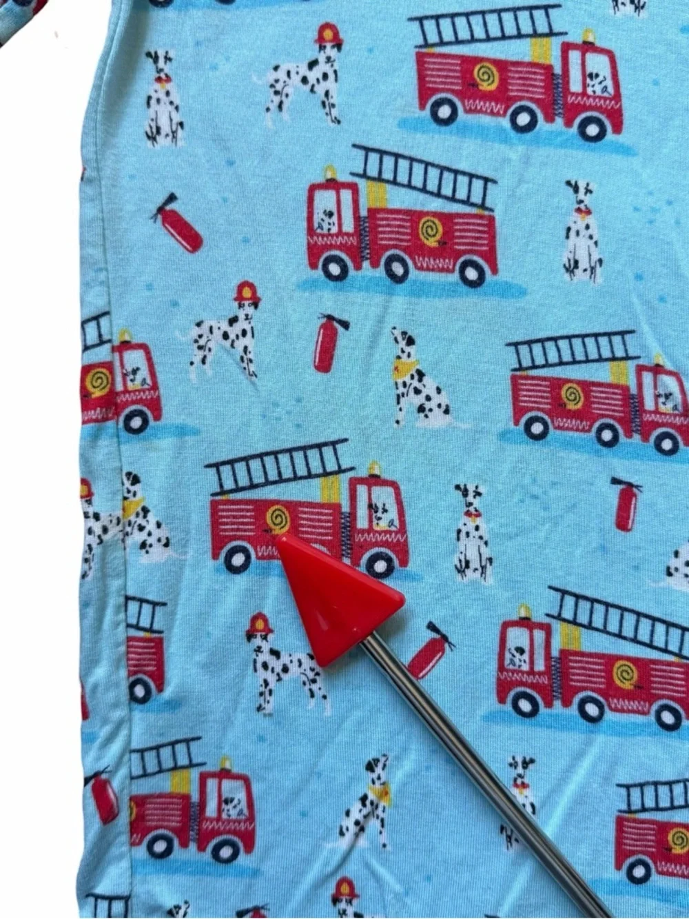 RuggedButts Blue Fire Truck Pajama Set 3T Kids Soft Stretch Sleepwear Cozy